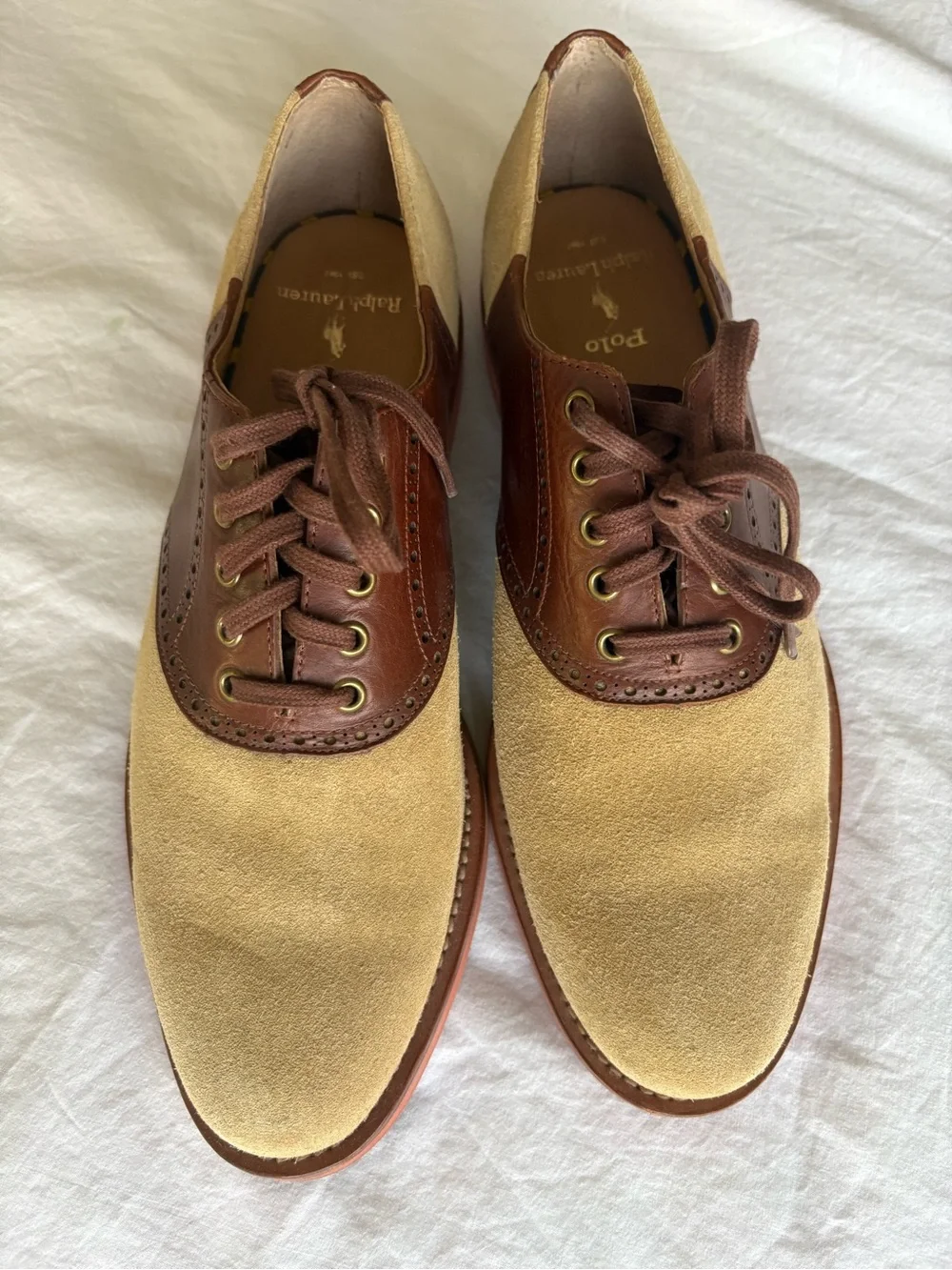 Polo Ralph Lauren Rhett Suede Leather Saddle Shoes Men's Size 10